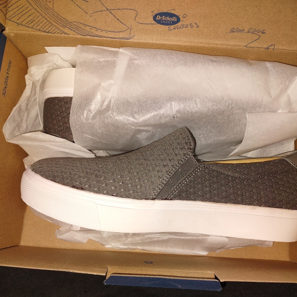 Dr. Scholl's Gray flat slide on shoes